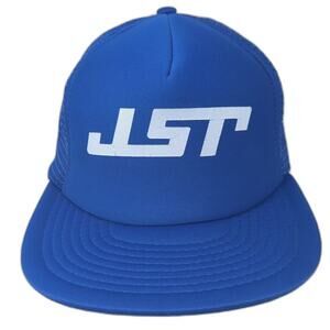 Speedway JST Blue White Trucker Hat Foam Mesh OS Snapback Structured Adjustable